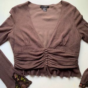 Cropped Cashmere Sweater Top